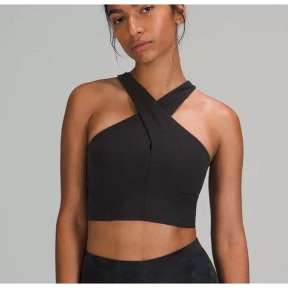 lululemon athletica Other - Lululemon Size 12 Nulu Wrap Front Longline Bra Black